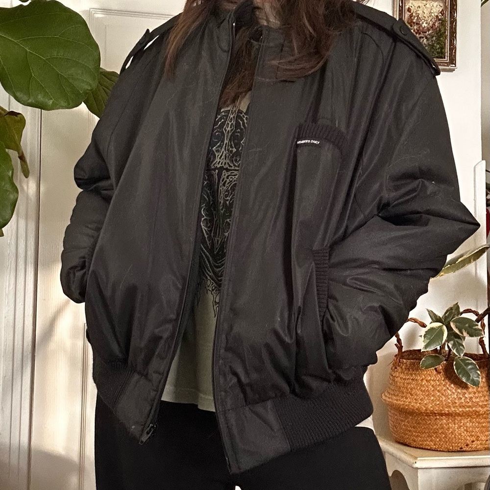 MEMBERS ONLY Men's Black Quilted Lining Jacket